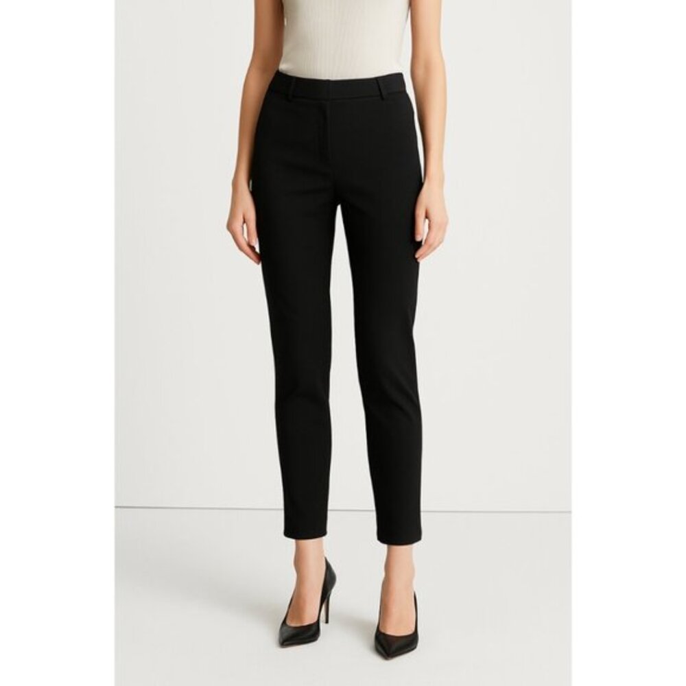 ARJE‎ Skinny Jeans Women's 6 Black Mid Rise Italian Cotton Cropped Stretch Denim